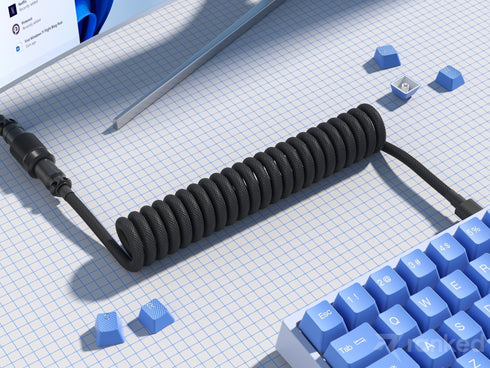 Coiled Keyboard Cable | 5-Pin Aviator Connector - Ranked