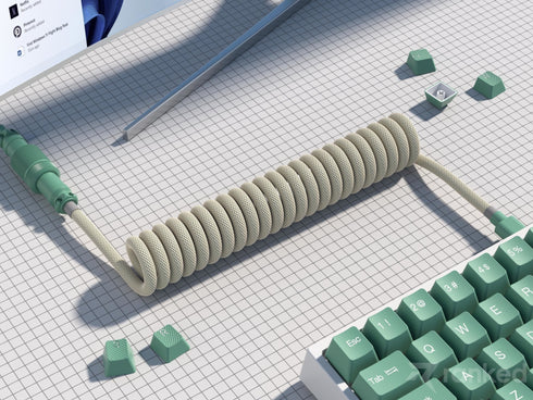 Coiled Keyboard Cable | 5-Pin Aviator Connector - Ranked