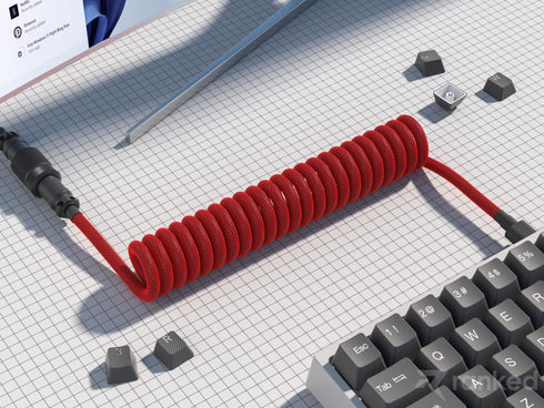 Coiled Keyboard Cable | 5-Pin Aviator Connector - Ranked