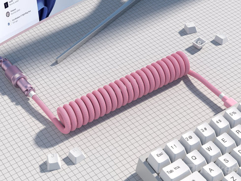 Coiled Keyboard Cable | 5-Pin Aviator Connector - Ranked