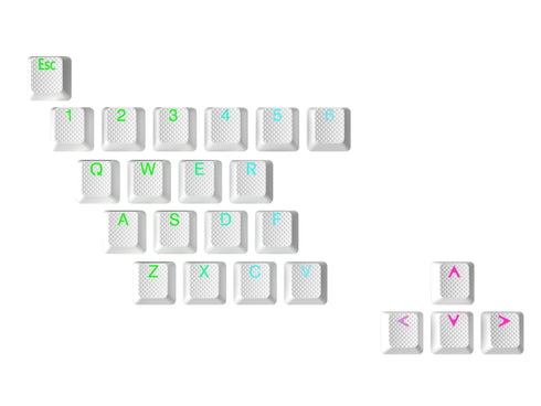 Rubberized TPR Keycaps - 23 Keys - Ranked