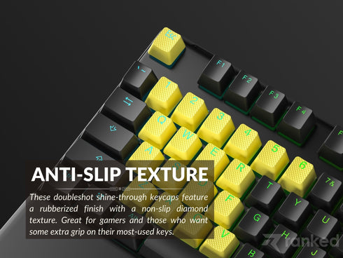 Rubberized TPR Keycaps - 23 Keys - Ranked