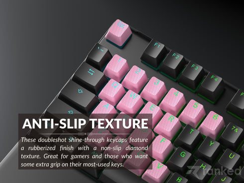 Rubberized TPR Keycaps - 23 Keys - Ranked