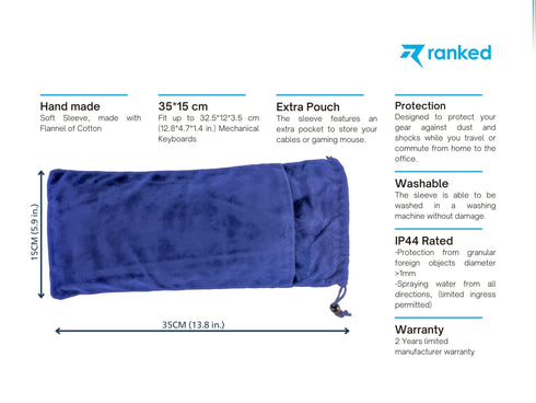 Travel Sleeve for Mechanical Gaming Keyboard - Ranked